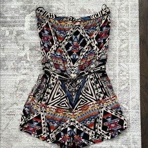 Angie Geometric Print Romper